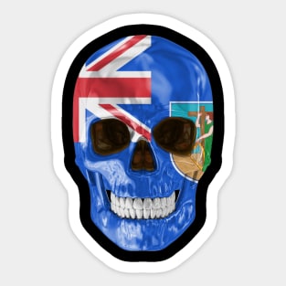 Montserrat Flag Skull - Gift for Montserratian With Roots From Montserrat Sticker